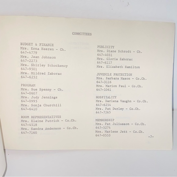 Vintage 1960s Canton Illinois Central School District #20 PTA Directory - Picture 7 of 11